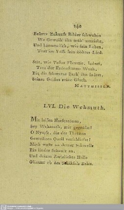 LVI. Die Wehmuth