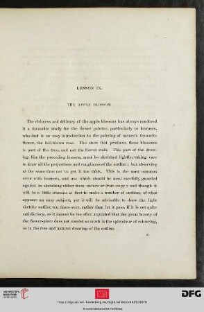 Lesson IX. The Apple Blossom