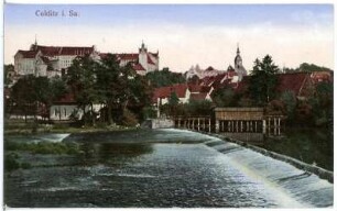 Colditz. Blick auf Colditz mit Schloss