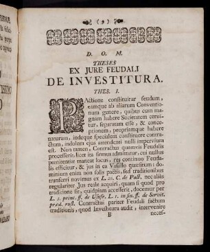 9-17, Theses Ex Jure Feudali De Investitura