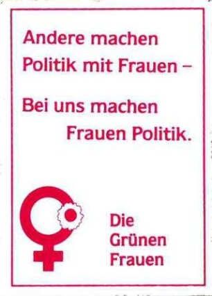 Eigenwerbung der Grünen-Frauen
