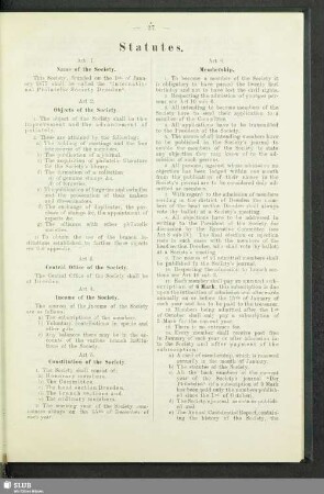 Statutes of the International Philatelic Society Dresden
