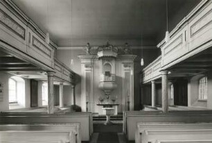 Müllrose. Stadtkirche (1746). Inneres zum Altar