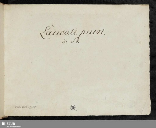 Laudate pueri - Mus.4657-D-38 : V (4), Coro, orch; B|b