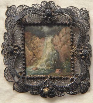 Wasserfall. Miniatur aus der Sammlung Loewe