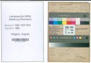 Entnazifizierung August Wagner , geb. 02.08.1902 (Arbeiter)