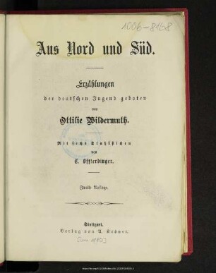 Aus Nord und Süd : Erzählungen der deutschen Jugend geboten