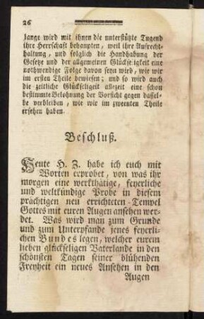 26-31, Beschluss.