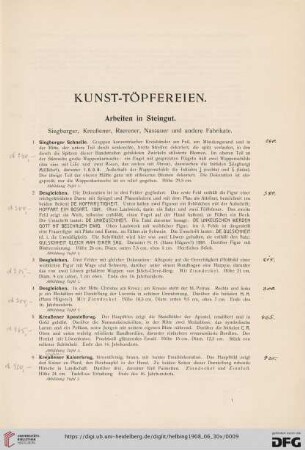 Kunst-Töpfereien (Nr. 1-82)