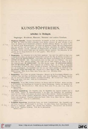 Kunst-Töpfereien (Nr. 1-82)