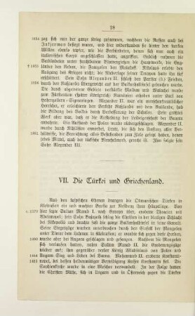 VII. Die Türkei und Griechenland