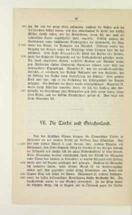 VII. Die Türkei und Griechenland