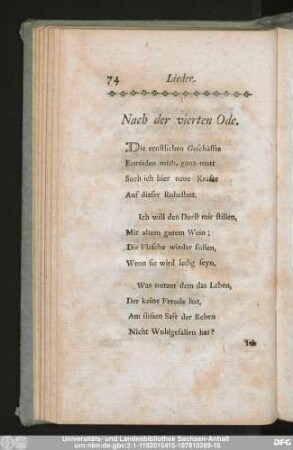 Nach der vierten Ode.