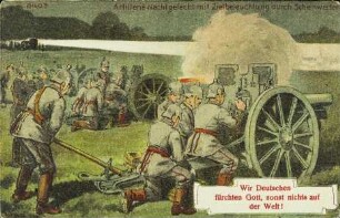 Artillerie-Nachtgefecht mit Zielbeleuchtung durch Scheinwerfer