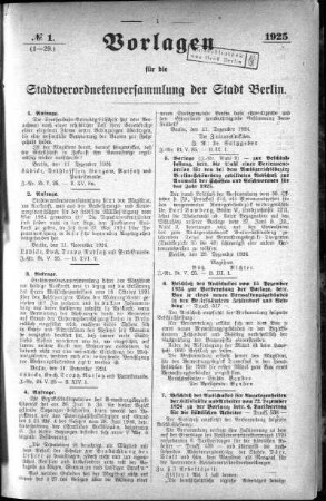 No. 1 (1-29), 2. Januar 1925