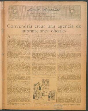 Convendría crear una agencia de informaciones oficiales