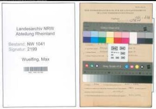 Entnazifizierung Max Wuelfing , geb. 06.09.1895 (Arzt)