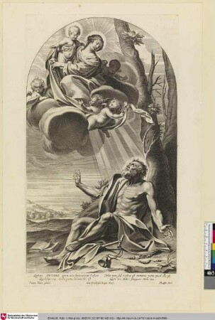 [La Ste. Vierge apparoissant à S. Antoine; Die heilige Jungfrau erscheint dem heiligen Antonius]