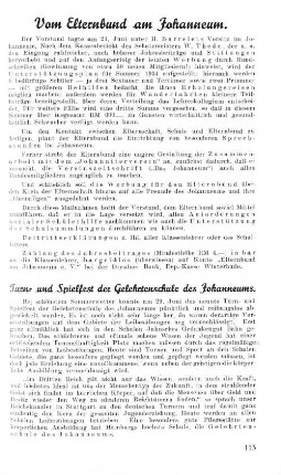 Vom Elternbund am Johanneum.