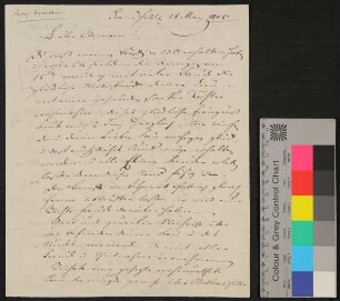 Brief von Franz Brentano an Clemens Brentano