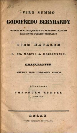 Disputatur de Aristophane poeta, Euripidis adversario : [Gratulationsschrift]