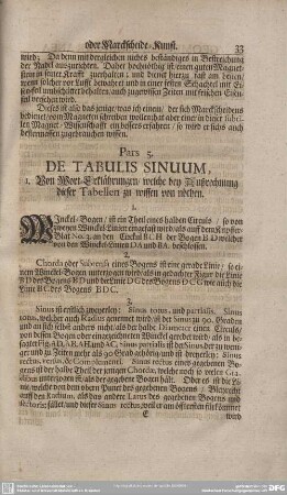 Pars 5. DE TABULIS SINUUM.
