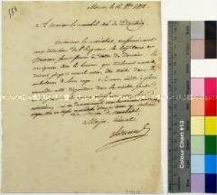 Schreiben an François Joseph Lefevre über den Rückzug Napoleons aus Moskau, 16. Oktober 1812