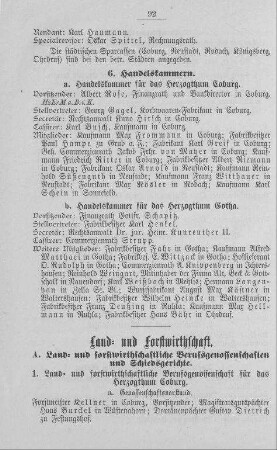 Land- und Forstwirthschaft
