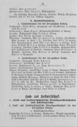 Land- und Forstwirthschaft