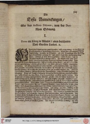 Erste Anmerkungen