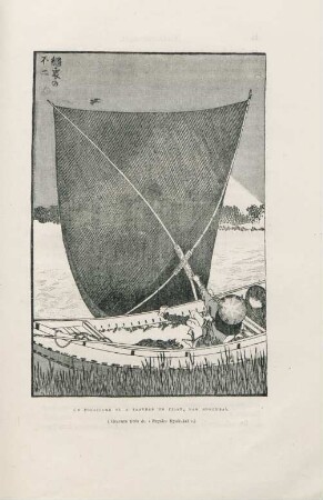 Le Fouziyama vu a travers un filet, par Hokousai