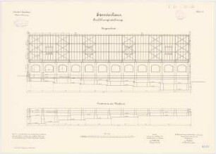 Pionierkaserne, Graudenz Exerzierhaus: Längsschnitt 1:100
