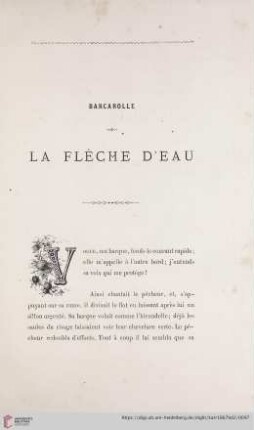Barcarolle La Flèche d'Eau