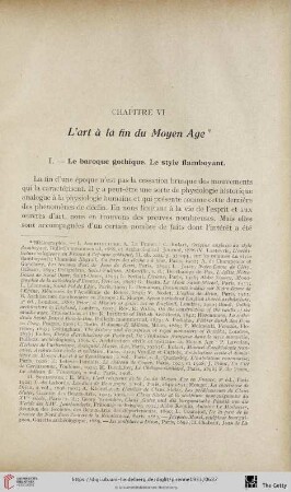 Chapitre VI: L'art à la fin du Moyen Age