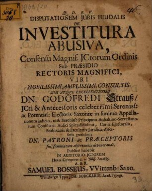 Disp. ... de investitura abusiva