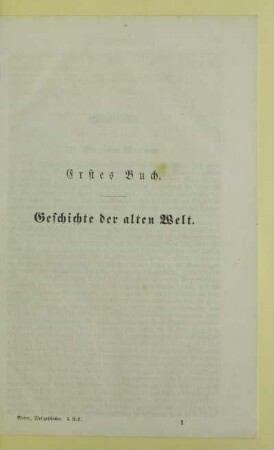 Erstes Buch. Geschichte der alten Welt