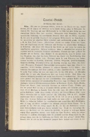 Quartal-Bericht. Fortsetzung (statt Schluß)