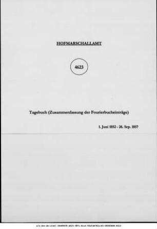Tagebuch (Zusammenfassung der Fourierbucheinträge)