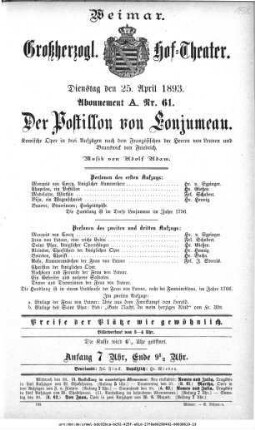 Der Postillon von Lonjumeau