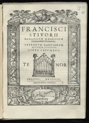 Francesco Stivori: Sacrarum cantionum quinque vocibus. Liber secundus. Tenor