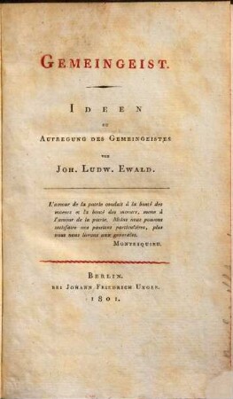Gemeingeist : Ideen zu Aufregung des Gemeingeistes