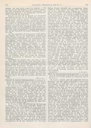 315-316 [Rezension] Zeitschrift für bayrische Kirchengeschichte; XII. Jahrgang