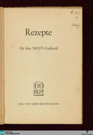 Rezepte für den NEFF-Gasherd