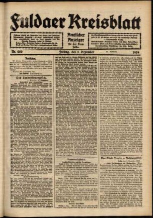 Ausgabe vom Freitag, den 05. Dezember 1919.