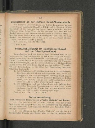 Leuchtfeuer an der Unteren Havel-Wasserstraße