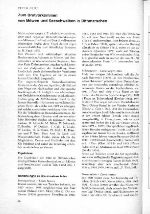 Zum Brutvorkommen von Möwen und Seeschwalben in Dithmarschen
