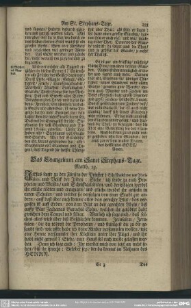 Das Evangelium am Sanct Stephans-Tage. Matth. 23.