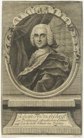Bildnis des Johann Fridrich Christ