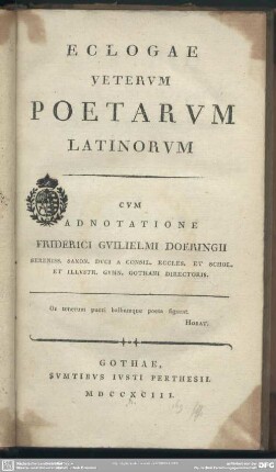Eclogae Veterum Poetarum Latinorum