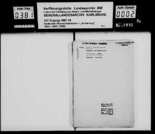 Firma Gebrüder Weil, Zigarren- und Tabakfabriken in Graben Inhaber: David und Gustav Weil in Karlsruhe Bewerber: Joh. Ludwig Reiner in Heilbronn
